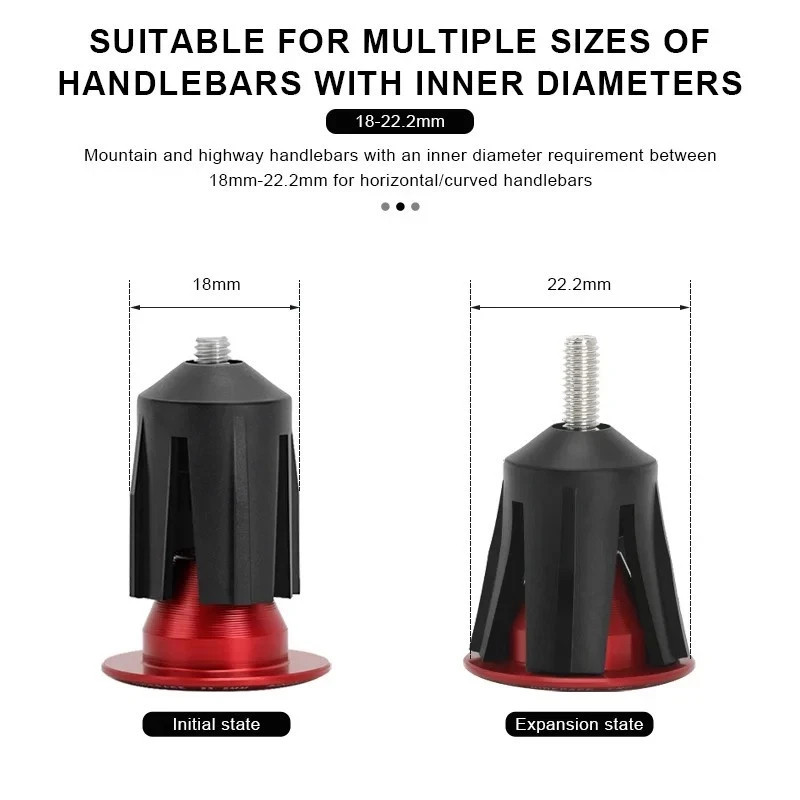 1 Pair Bike Handlebar End Plugs Aluminum Alloy Bar End Caps MTB Road Bicycle