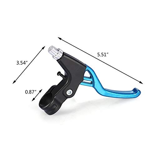 DISIWENE 1 Pair Bicycle Brake Lever, V-Brake Handlebar Aluminium Alloy Blue