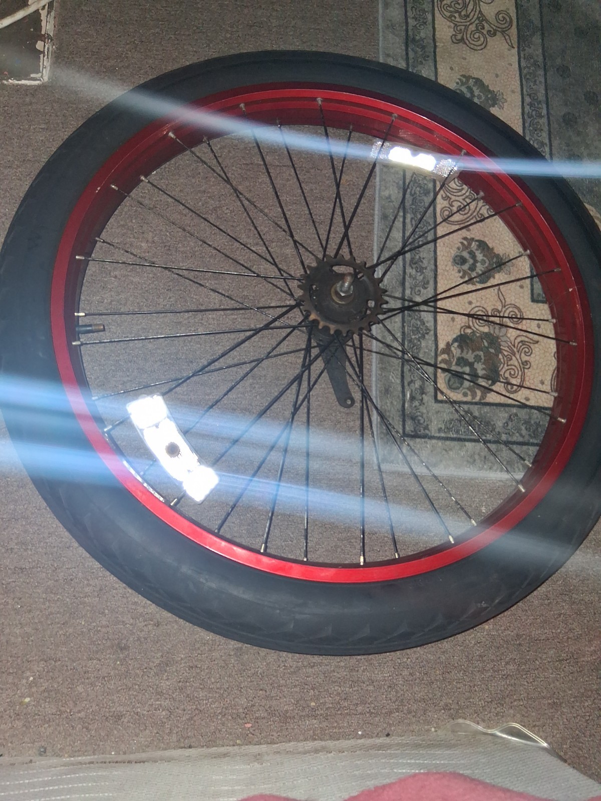 26″ X 3.0 75MM REAR FAT TIRE ALUMINUM RIM CRUISER BRAKE WITH TIRE/Tube 3.45″