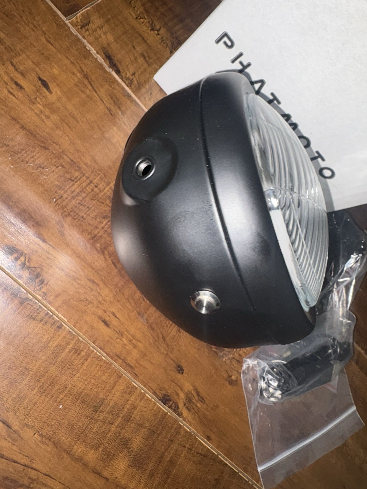 Phatmoto Cafe Racer Headlight Rechargeable Battery Motorized Bike 7” New