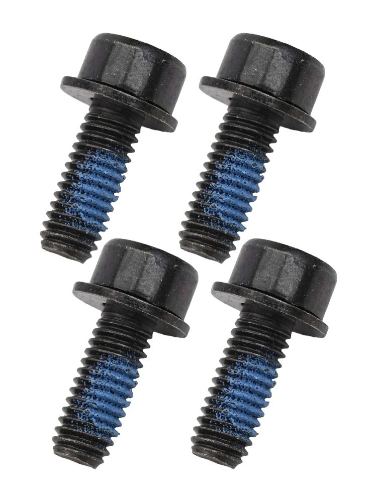 Black High Carbon Steel Bike Disc Brake Mount Adapter Screws 4 PCS M6*18mm