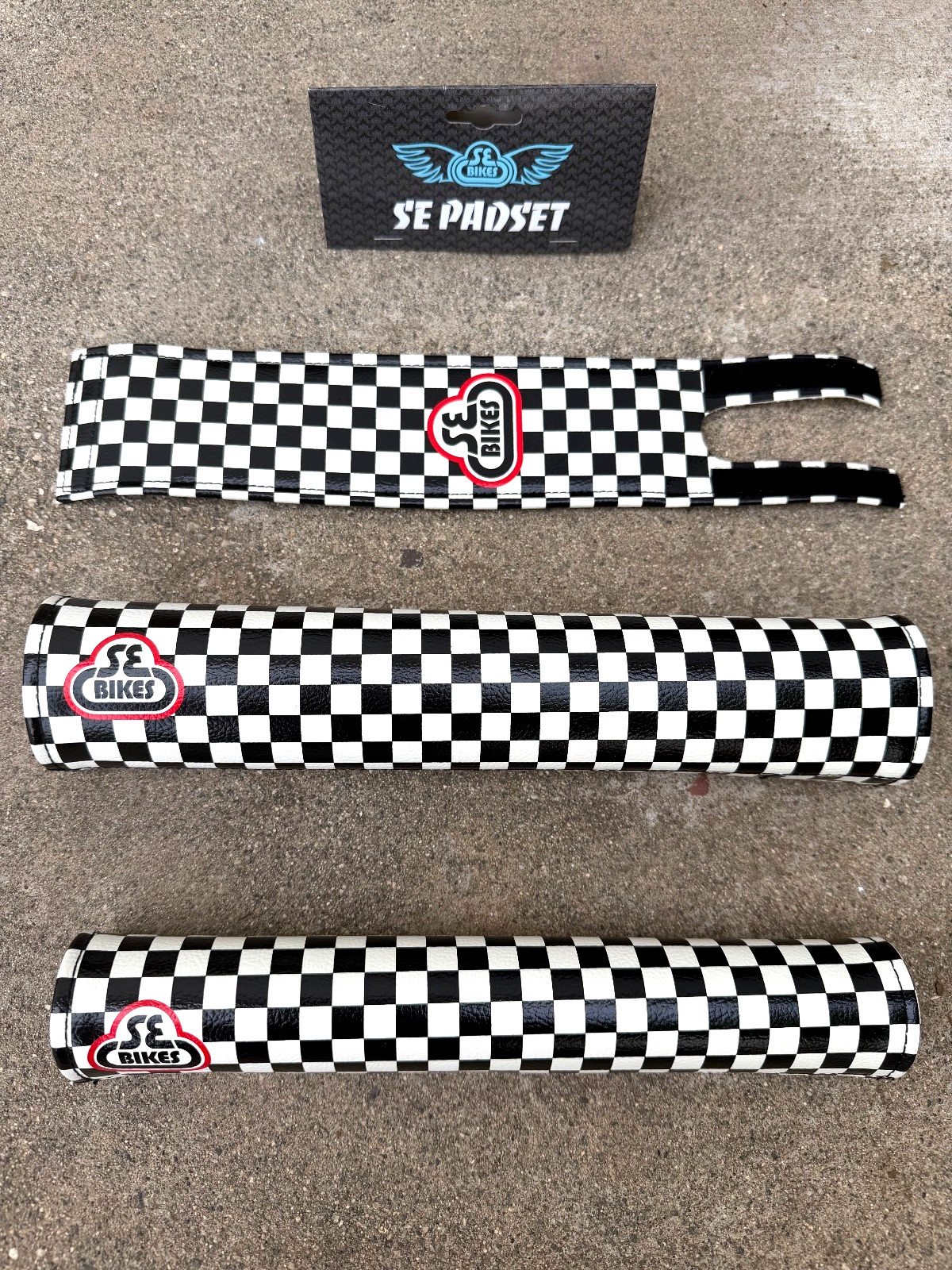 SE RACING BIKES CHECKERBOARD PAD SET BMX BIKE PADS GT DYNO MAfIA REDLINE HARO