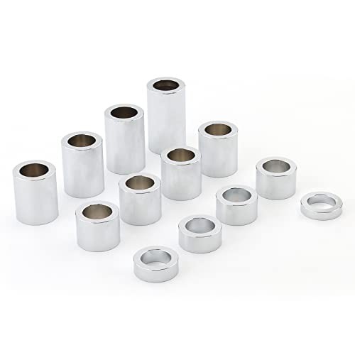 13 Pcs Wheel Axle Spacer Kit 3/4″ (0.75) ID 1-1/8″ I.D.3/4″-O.D.1-1/8″ Chrome