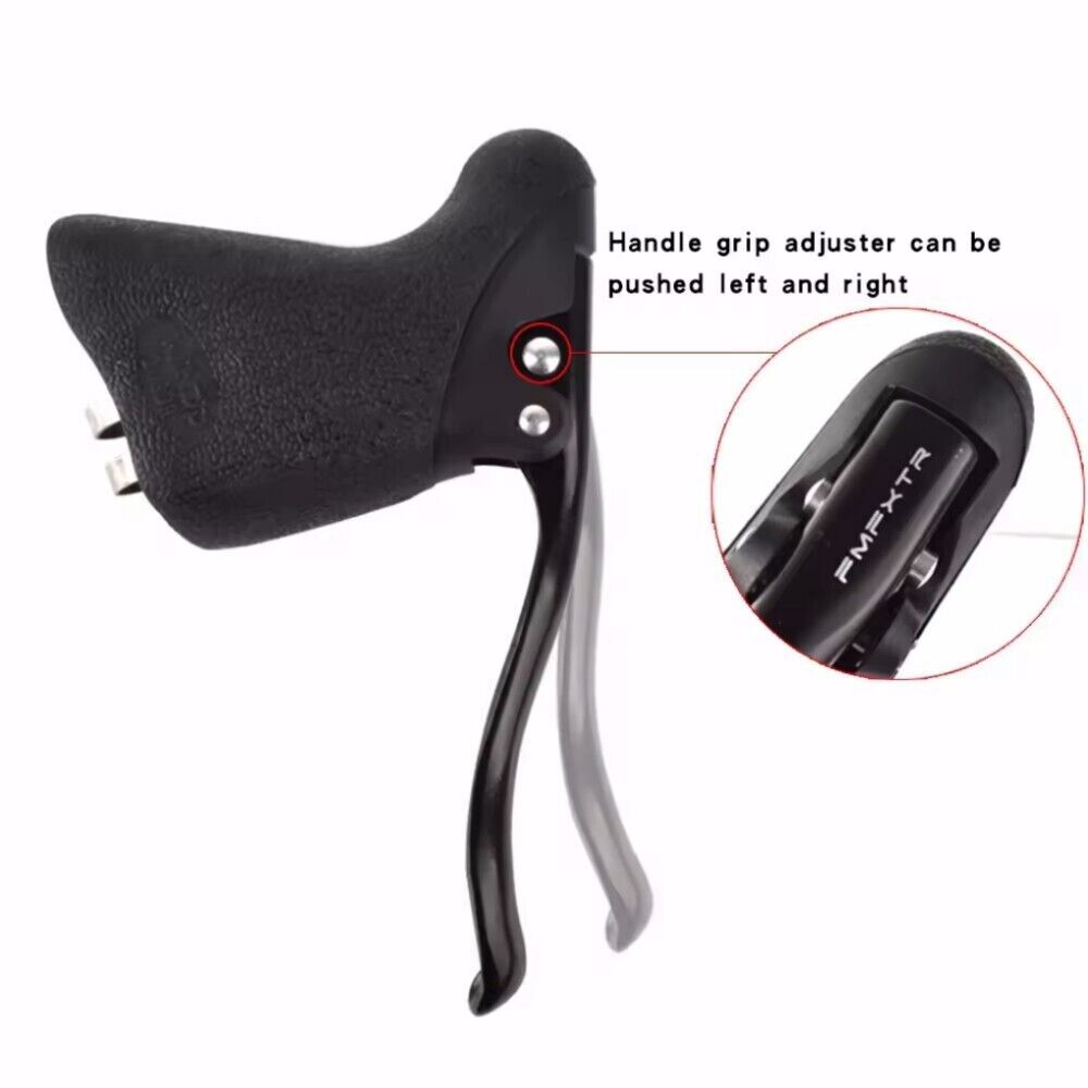 Road Bike Brake Lever Drop Bar Lever TT Bar End Short-Pull Levers Black