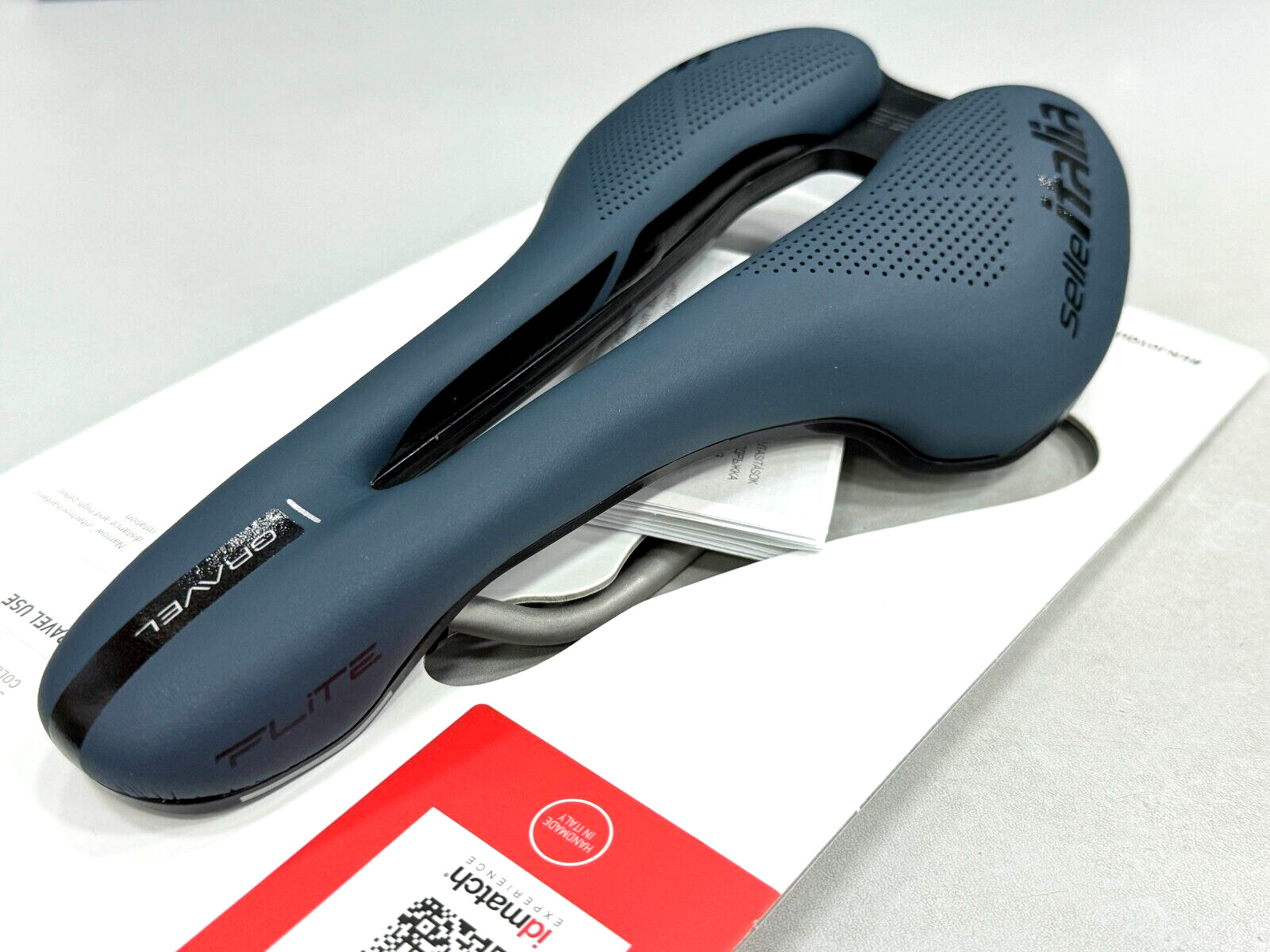 Selle Italia Flite Boost Gravel Ti316 Superflow S3 135x250mm Saddle Blue Granit