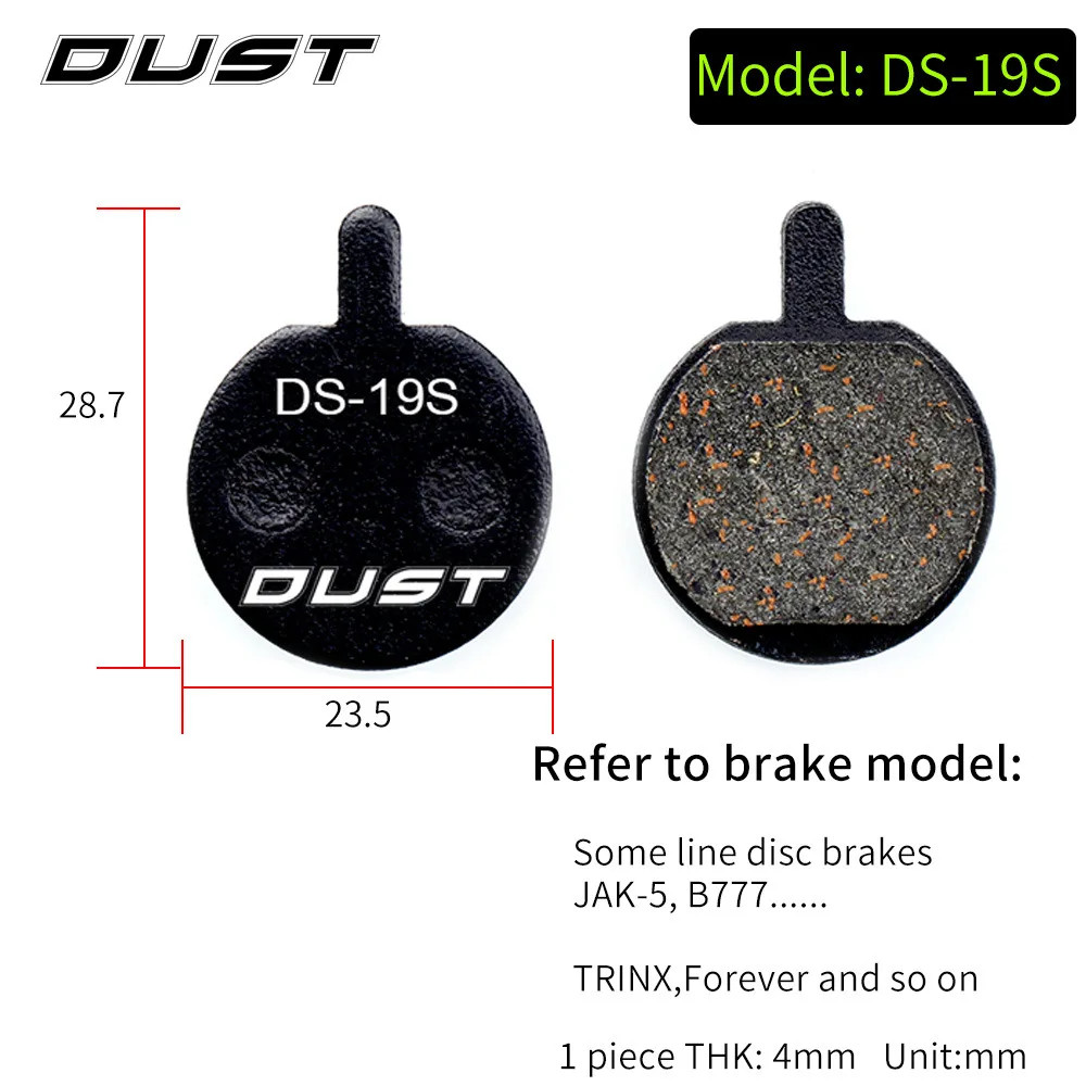 DUST Semi-Metal Disc Brake Pads Shimano XT XTR M315 SRAM Avid BB5 BB7 MTB