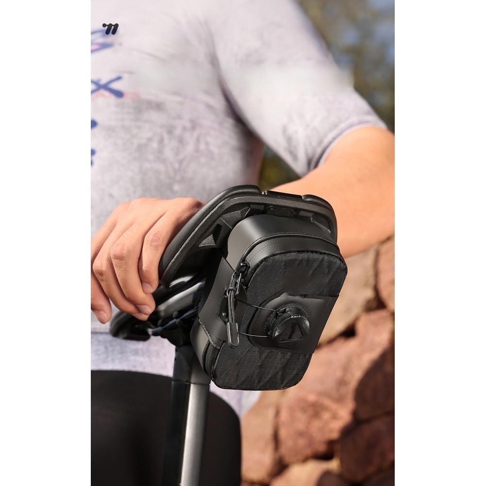 Minimalist Bike Saddle Bag Quick Install No Tools Needed Lightweight 74g Black