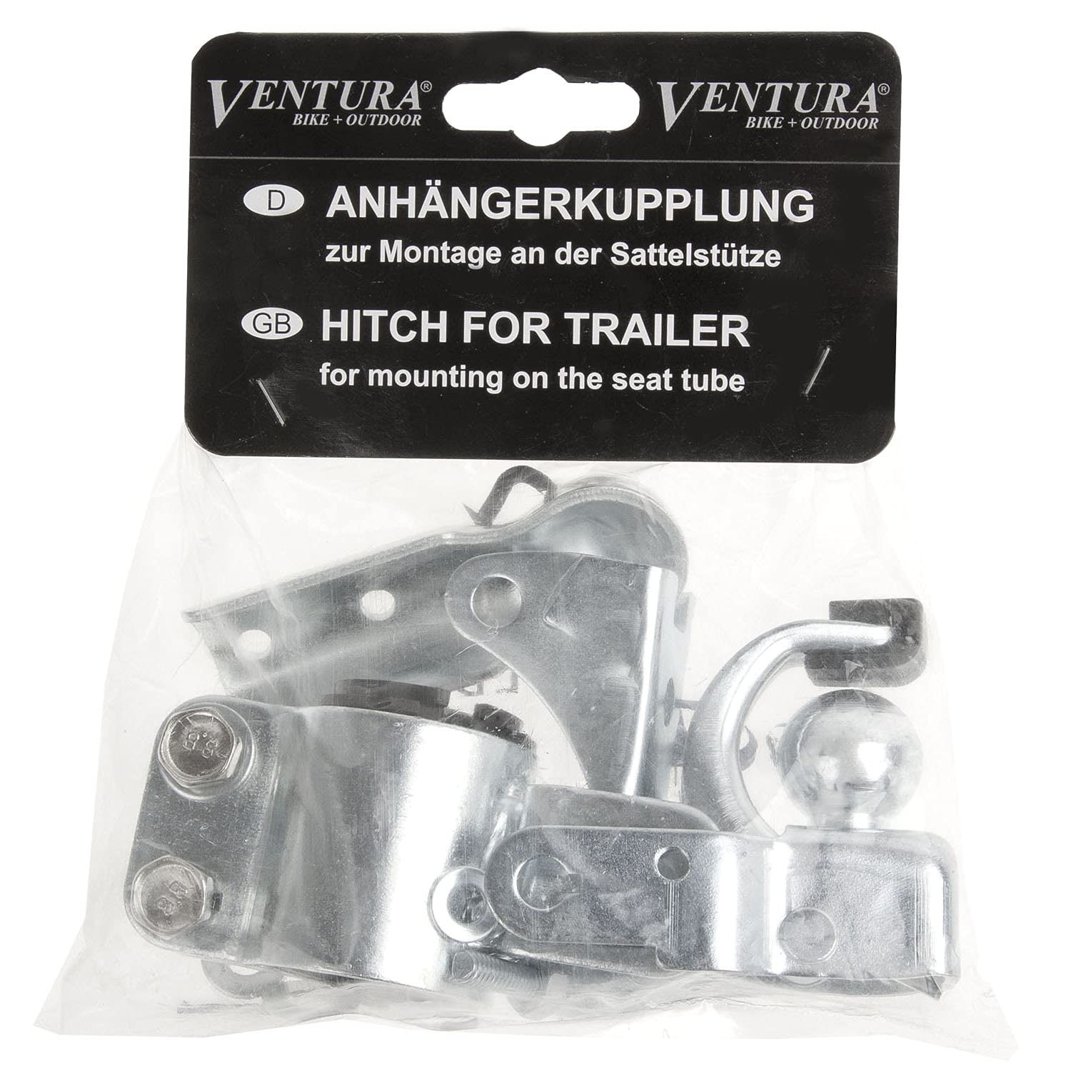 Zinc Coated Bicycle Trailer Hitch for seat tube or seatpost clamp