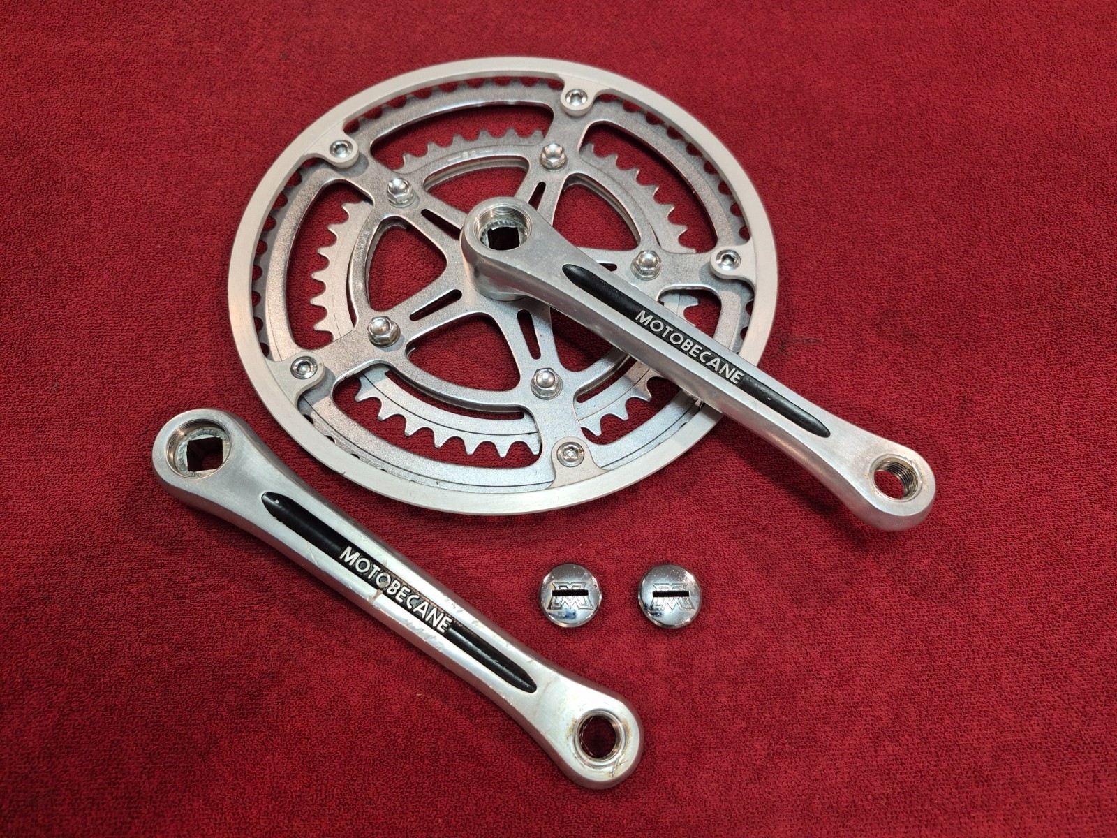 Vintage SR “MOTOBECANE” Road Double Crank Arm Set – 170 mm with 52/42T Chainring