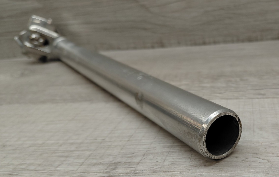 Vintage Kalloy Uno Alloy Advanced Seatpost 26.8 mm Silver 350mm MTB Bike