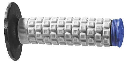 Pillow Top Grips Twist Throttle Synthetic Rubber Grey Blue Dirt Bike