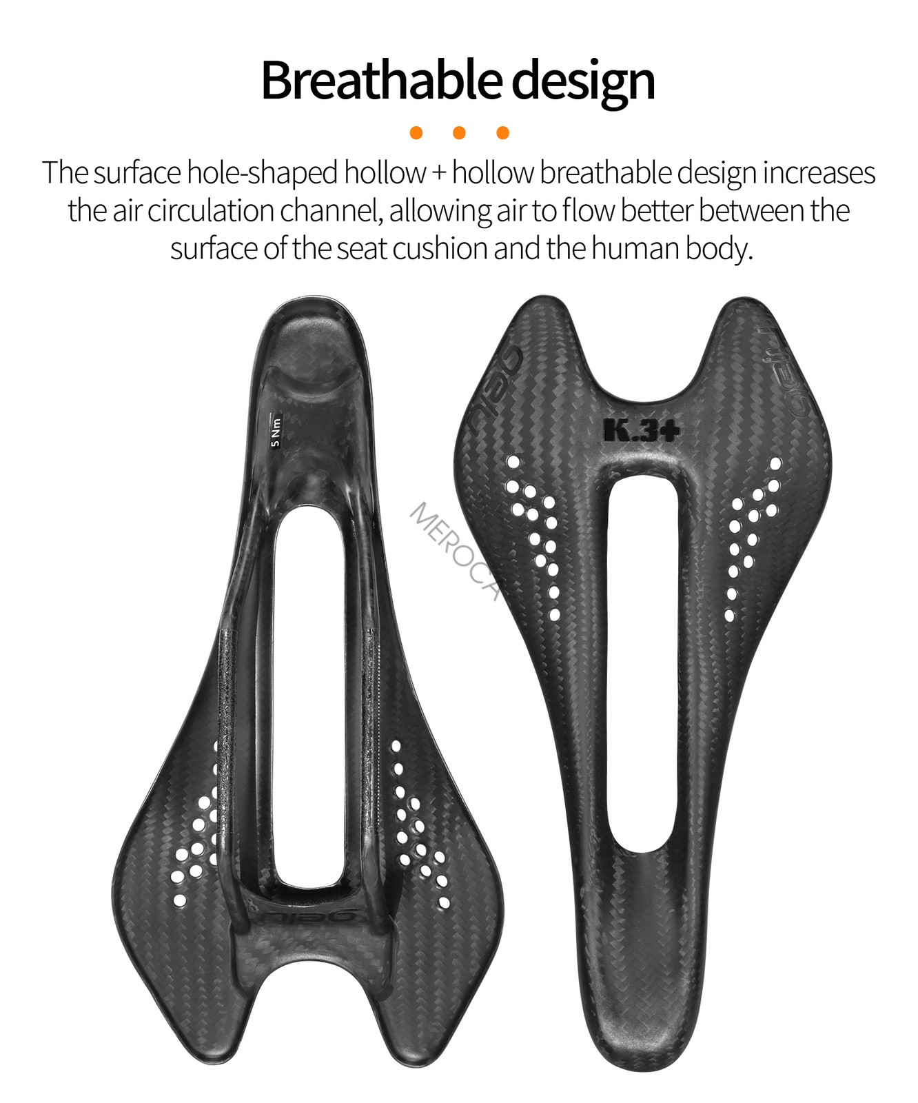 GELU Full Carbon Road Bike Saddle Bicycle Racing Seat Breathable ULTRALIGHT 55G