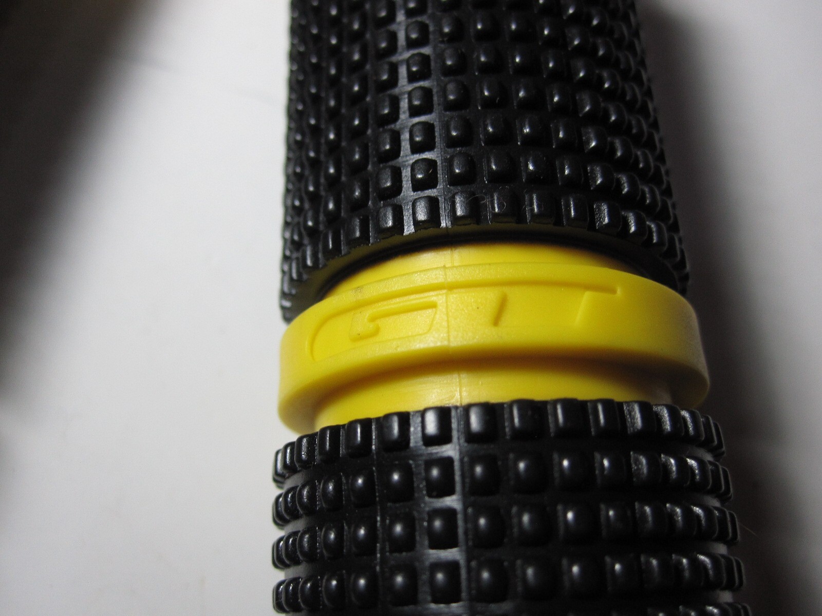 NOS GT Standard Handle Grips with GT end caps and Yellow Black in Color