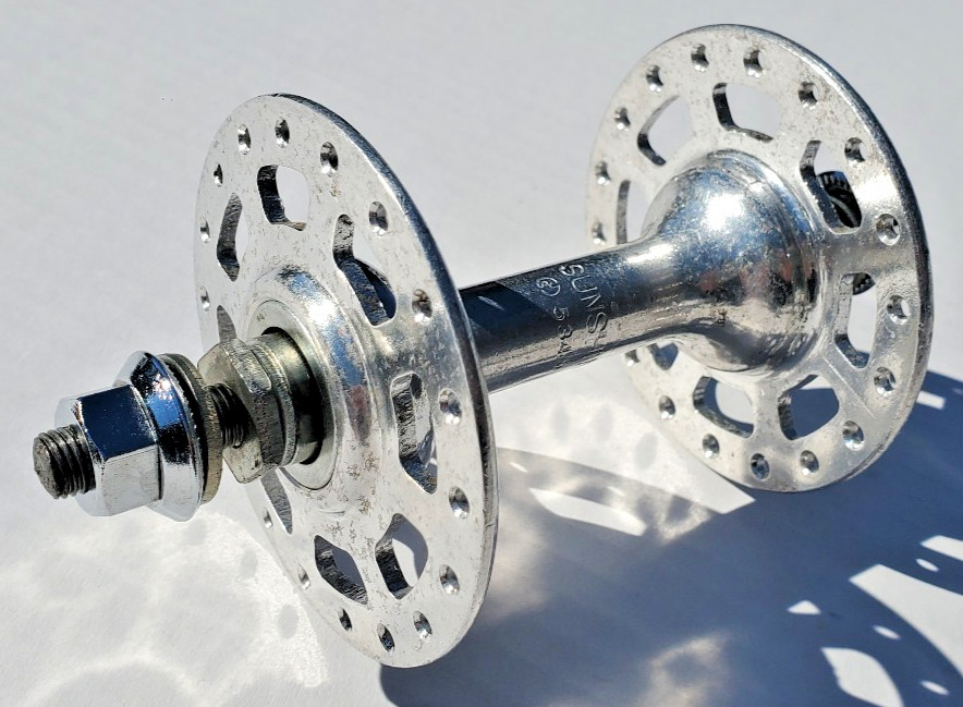 NOS Sunshine BMX MX Freestyle Bicycle Front Hub 36H 5/16″ Axle High Flange ACS