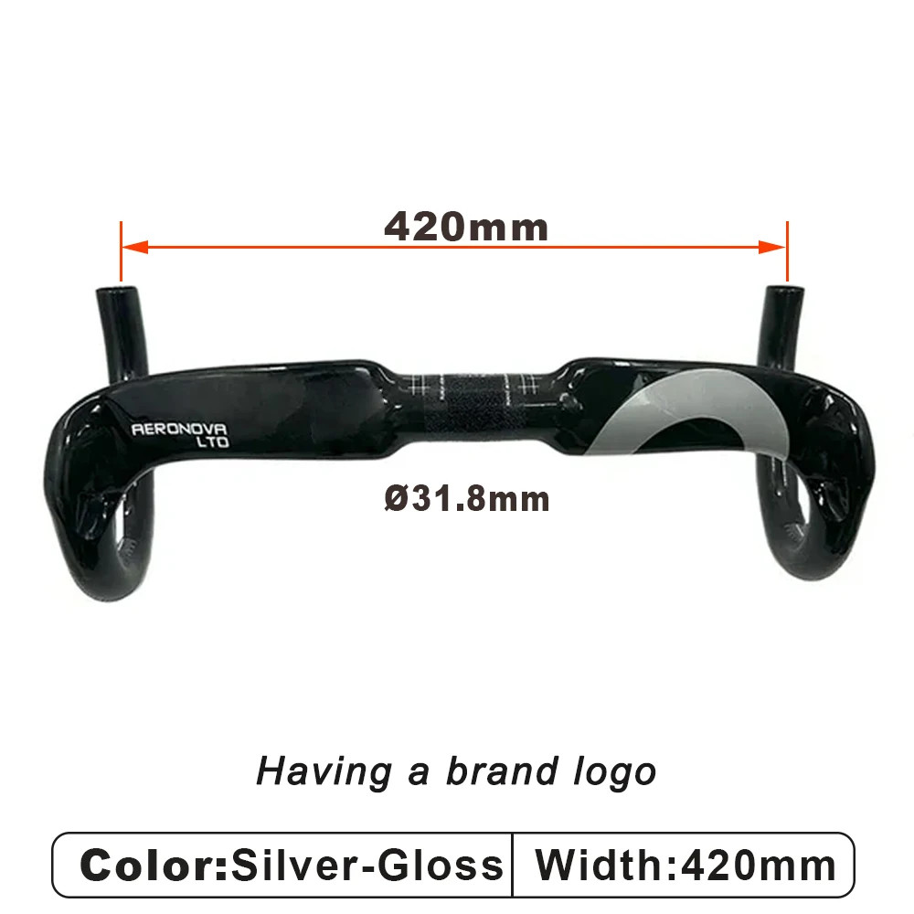 Road Bike Carbon Handlebar Breaking The Wind Bend Handle 31.8*400/420/440mm