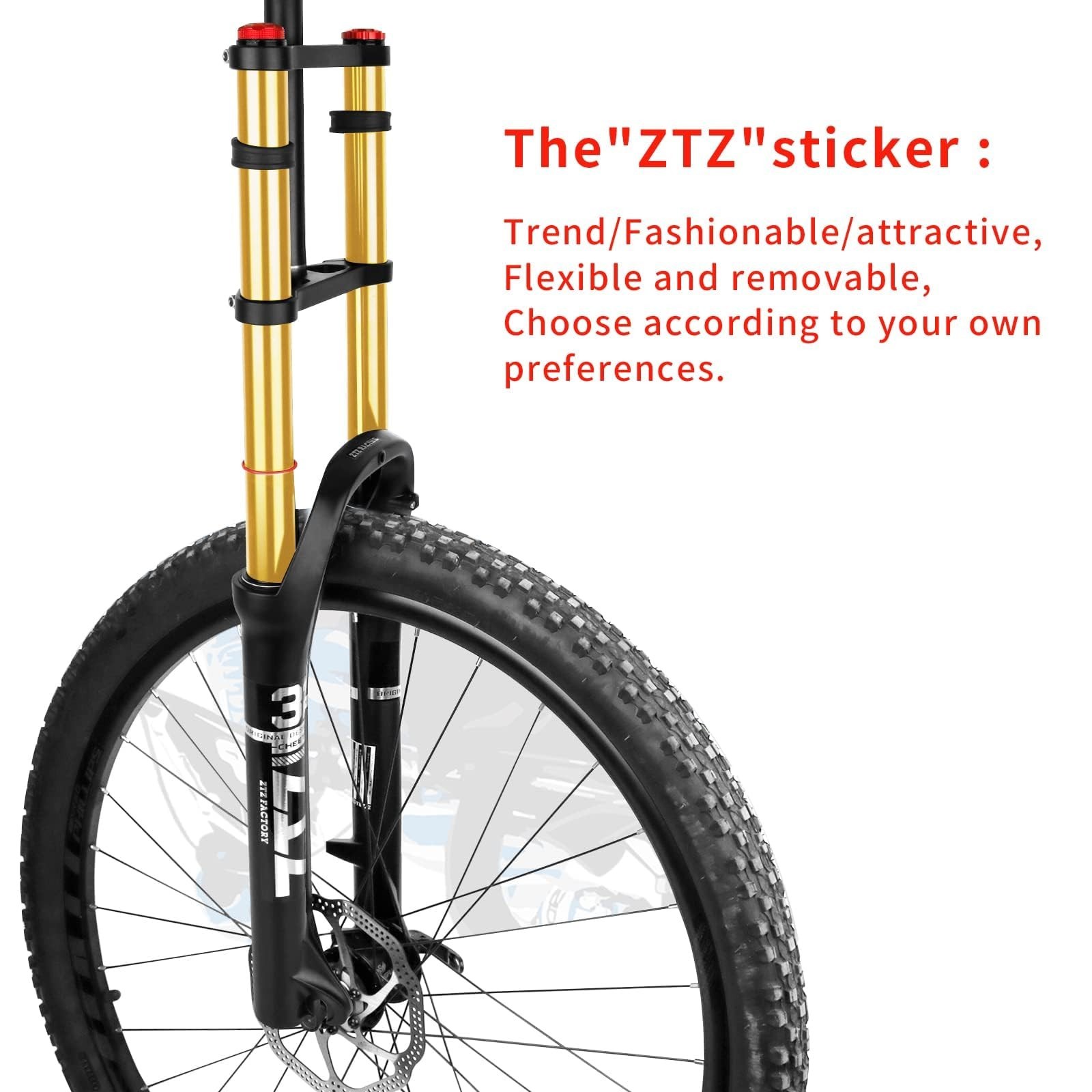 ZTZ 20/26 inch 4.0 Fat Tire Bike Air Suspension Fork – 180mm Travel, 135mm Hu…