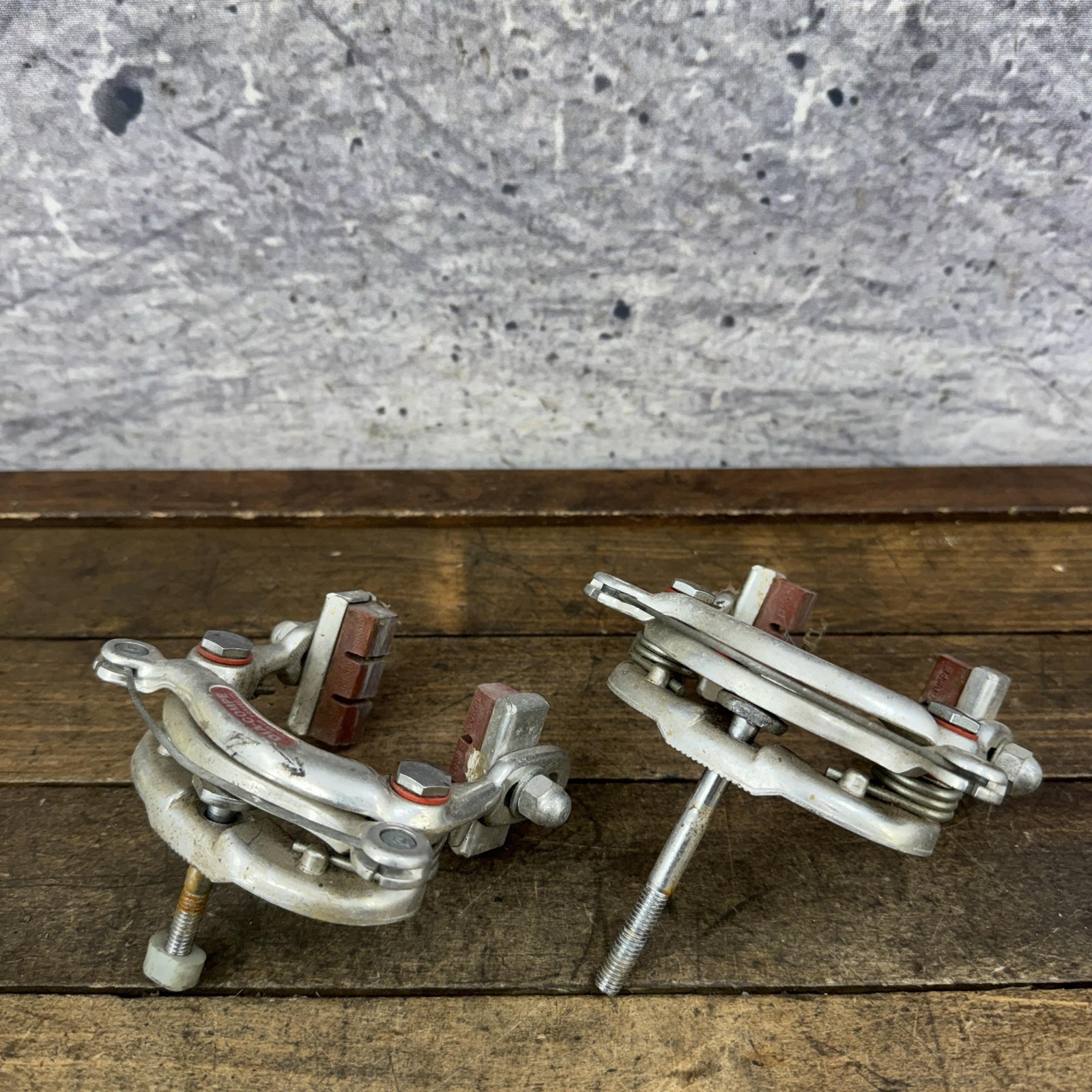 Vintage Dia Compe Center Pull Brake Caliper Set Clamp On Yoke Cable Clips