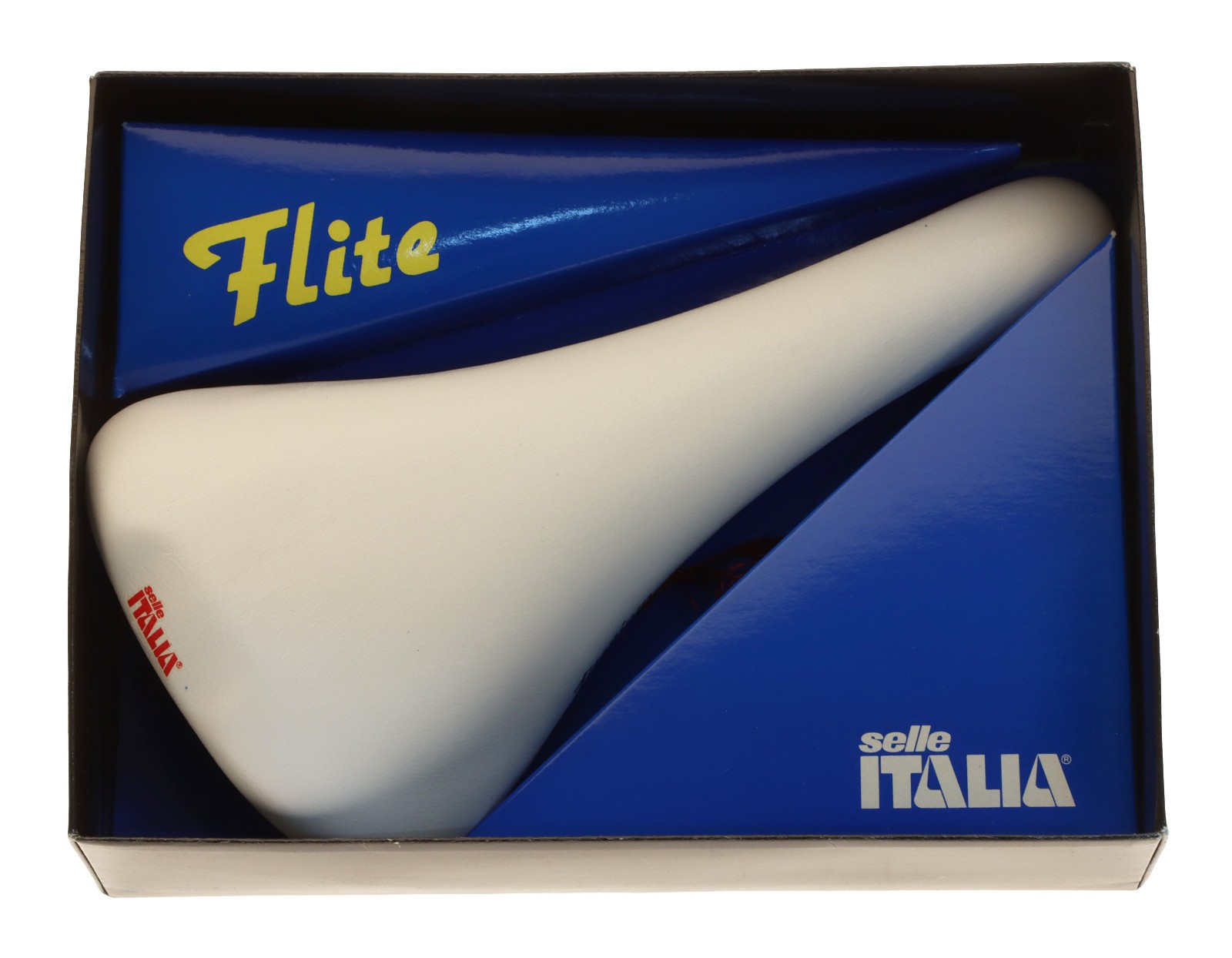 Selle Italia Flite Saddle Titanium Rails White Leather 1990 L1 NIB NOS NEW