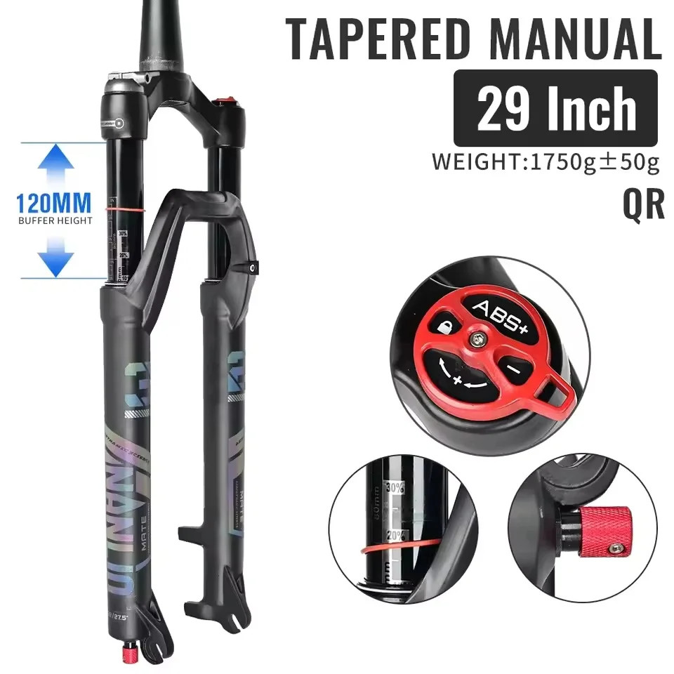 26/27.5/29er MTB BicycleRebound Adjust Lockout Boost Air Fork 120/140mm Travel