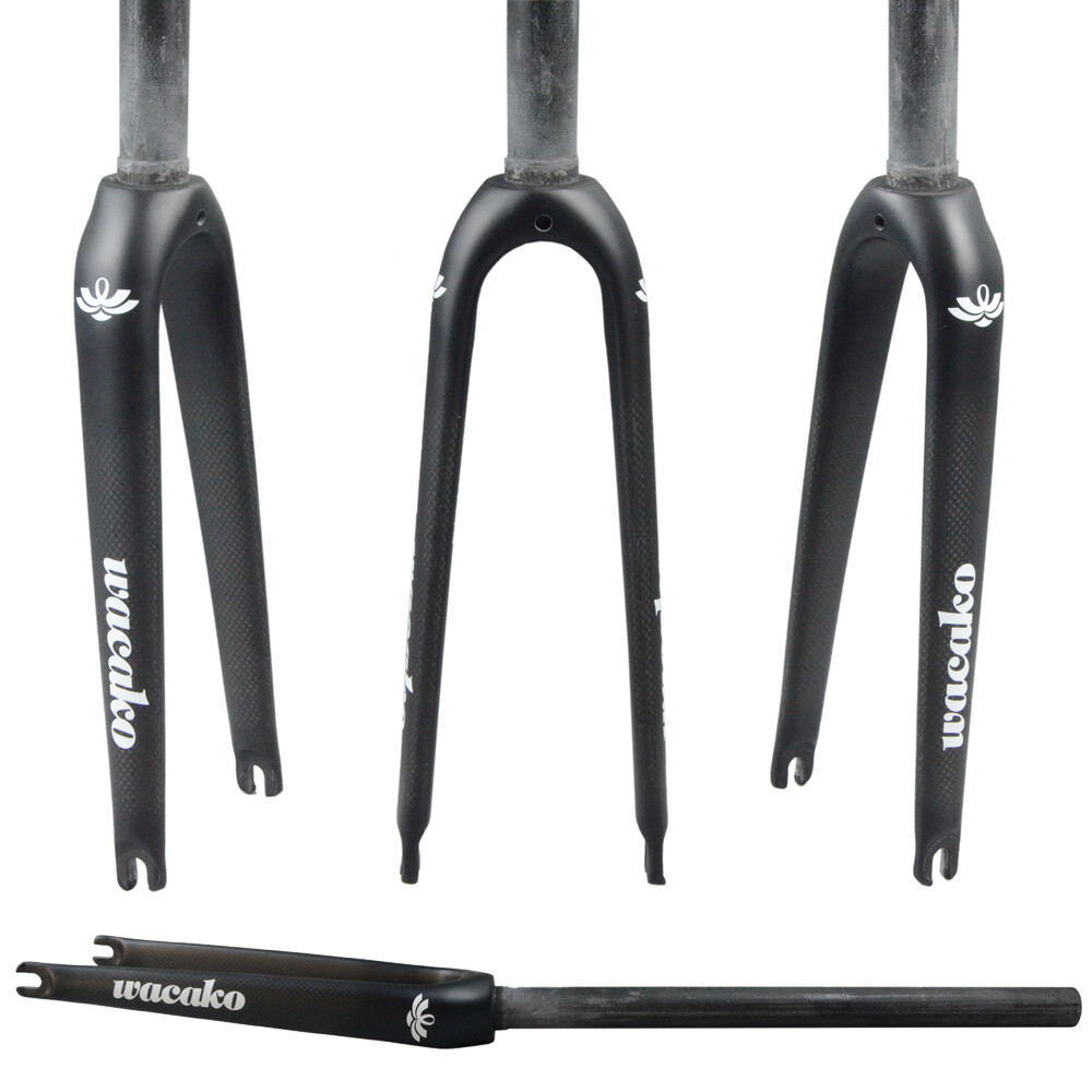 Carbon Fiber Hard Forks 14/16/18/20/22 In Rigid Fork Bmx Bike Fork 1-1/8 In