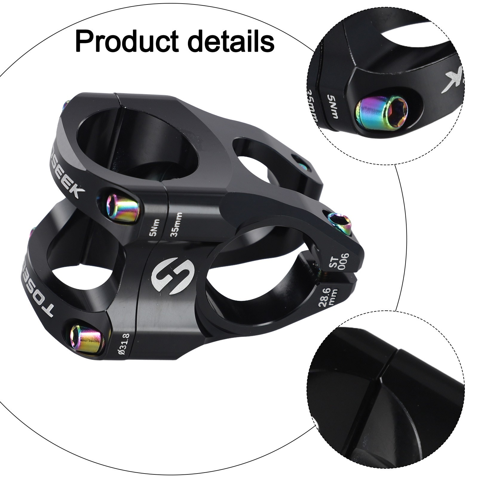 Mirror Polished DH AMEnduro CNC Bicycle Stem for Mountain Bikes 31 8mm