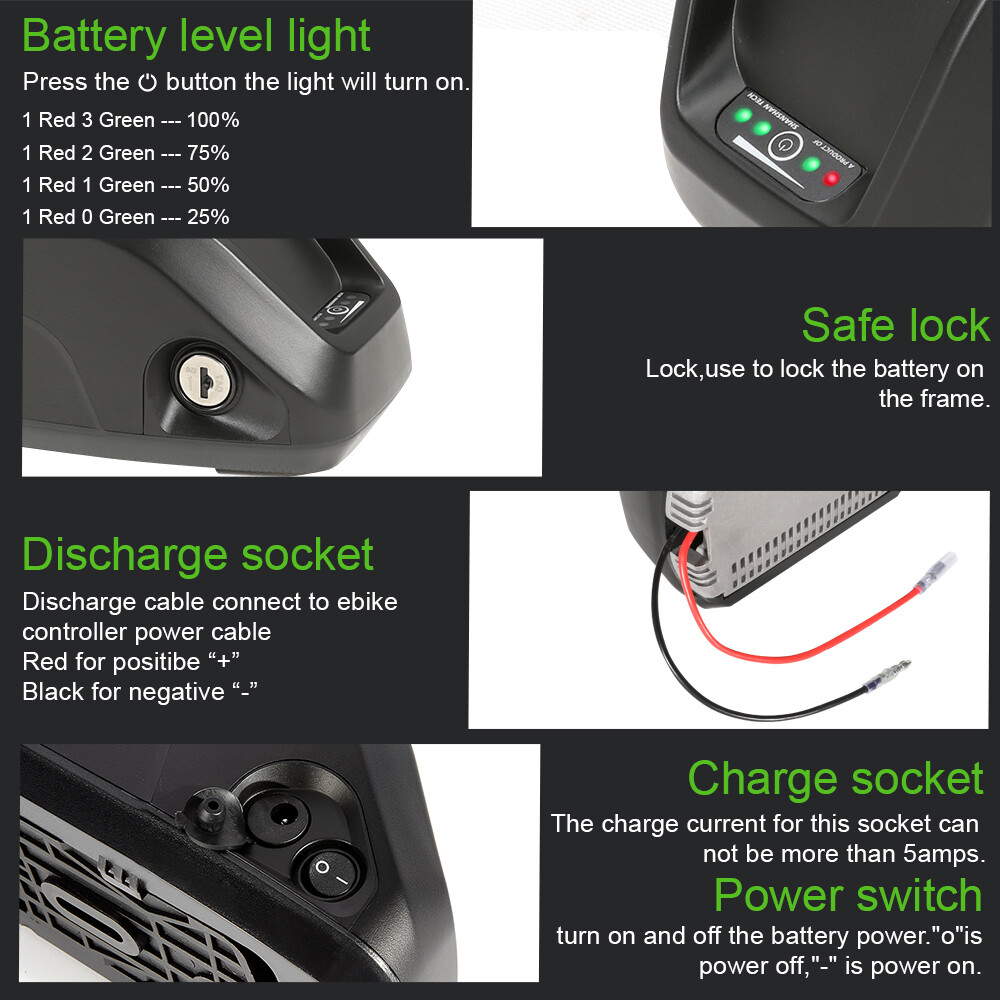 52V 48V 36V 13Ah 17Ah 1000W Hailong Ebike Battery Electric Bike Lithium Battery