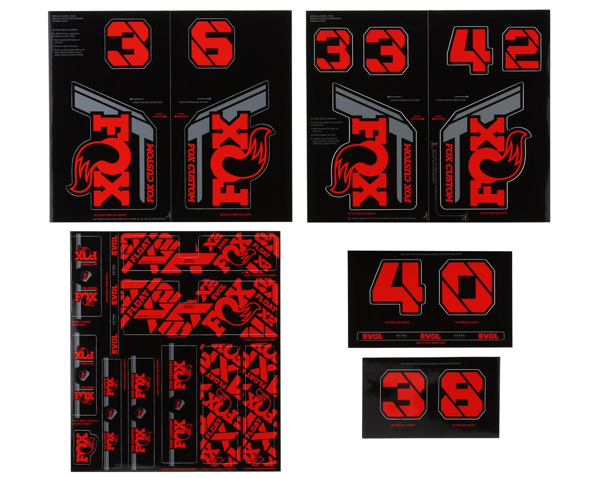 Fox Suspension Custom Decal Kit (Red) [803-01-739]