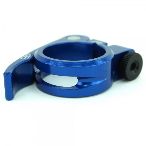 TNT BICYCLES BMX QUICK RELEASE SEAT POST CLAMP – 31.8MM – 1-1/4″ BLUE