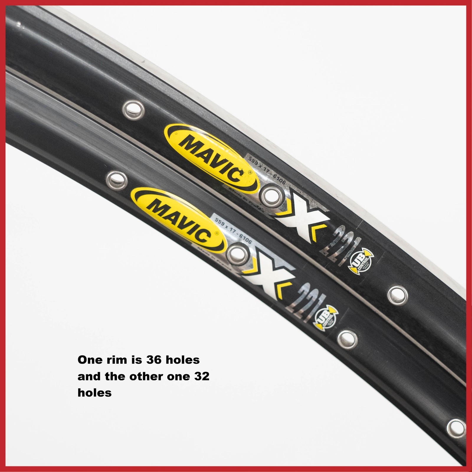 NOS MAVIC X221 X 221 CLINCHER RIMS 26″ 36 32 VINTAGE MTB MOUNTAIN BIKE