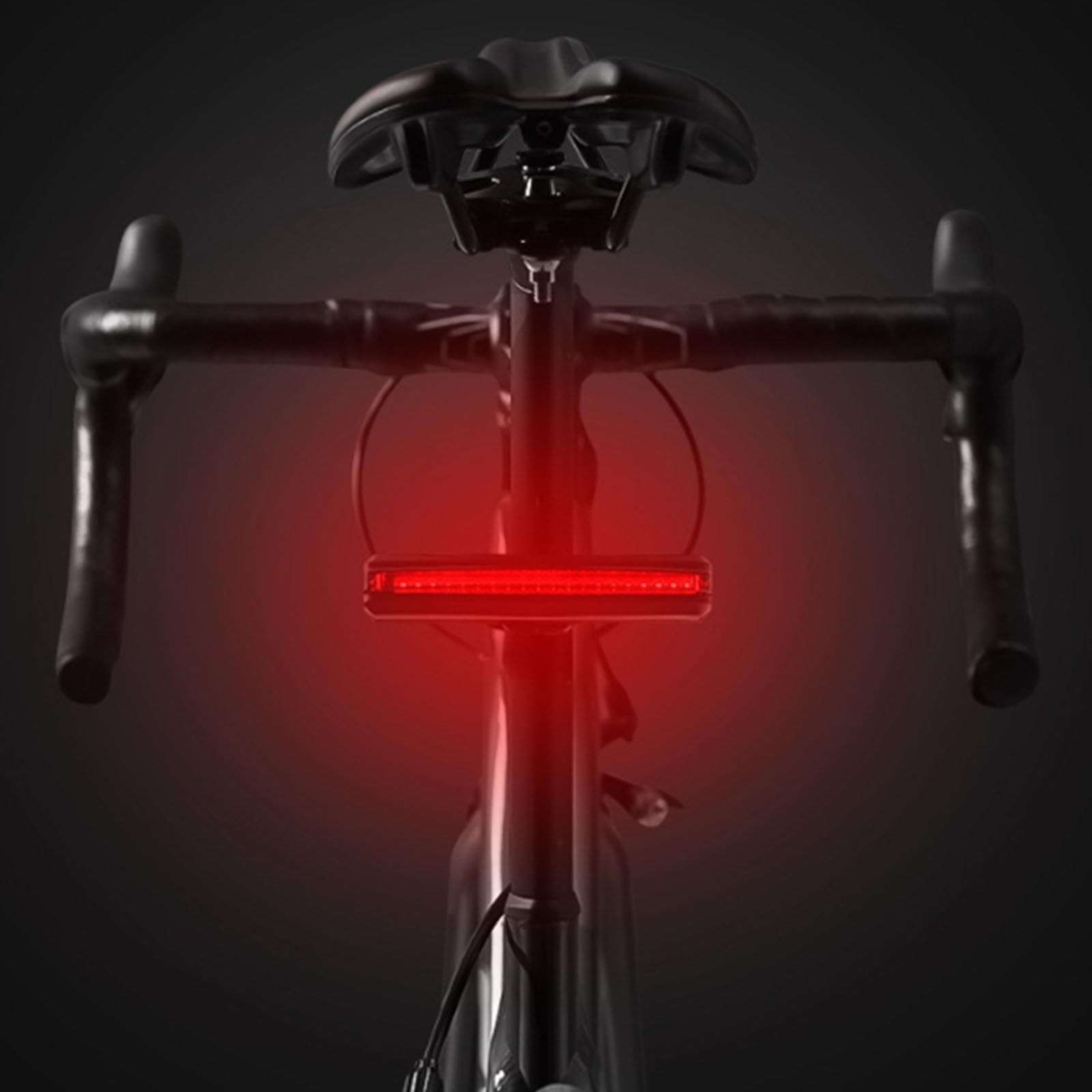 Rechargeable LED Tail Light for Road Bikes Rear Mount 3.93×0.7in Night Safe