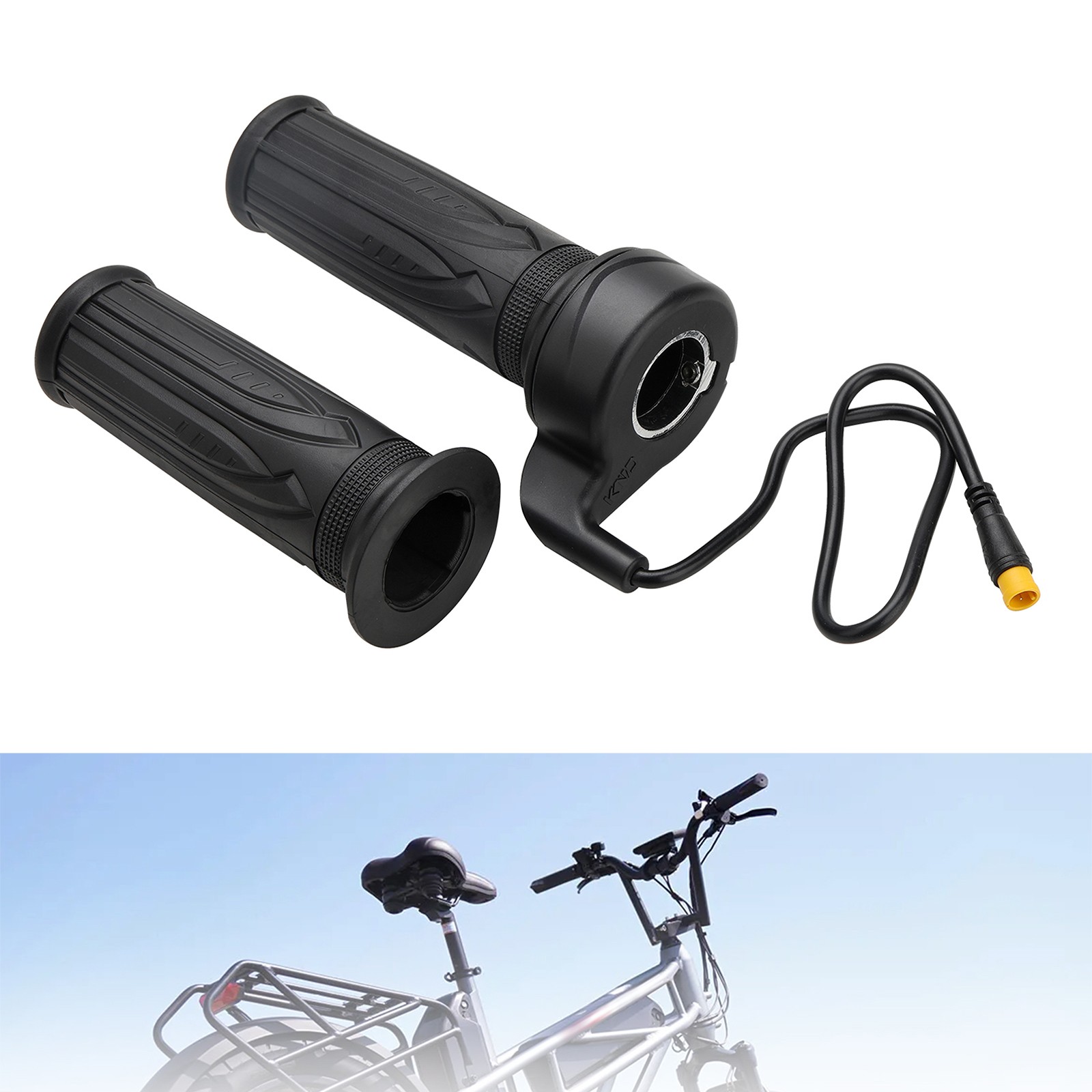 3 Pin Full Twist Throttle Ebike Left Right Hand Grip For Electric Mountain Bike