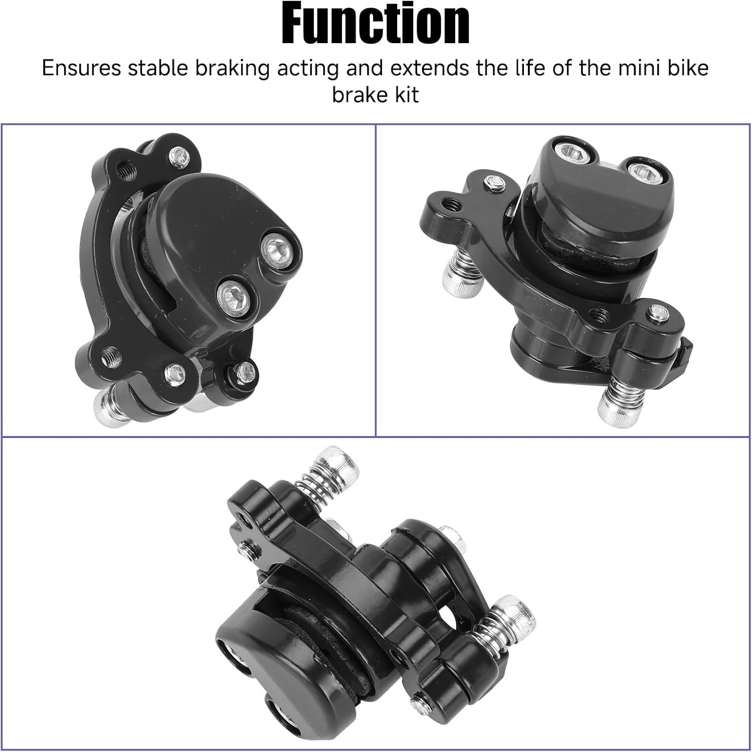 Mini Bike Brake Kit Disc Rotor Caliper Lever for Powersports 180mm 7/8″