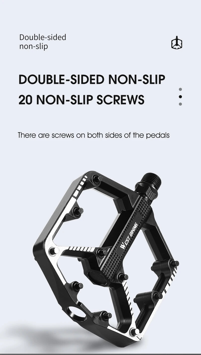 Bicycle Pedal DU/ 3 Bearing Sealed Mountain Road Bike Widened Pedals Anti-slip
