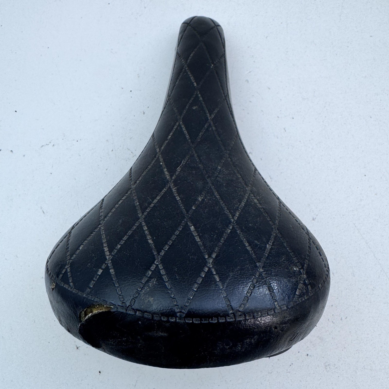 Vintage Kashima KSM Hi-Soft 16 Bicycle Saddle Seat Black Quilted Nylon 6 A70