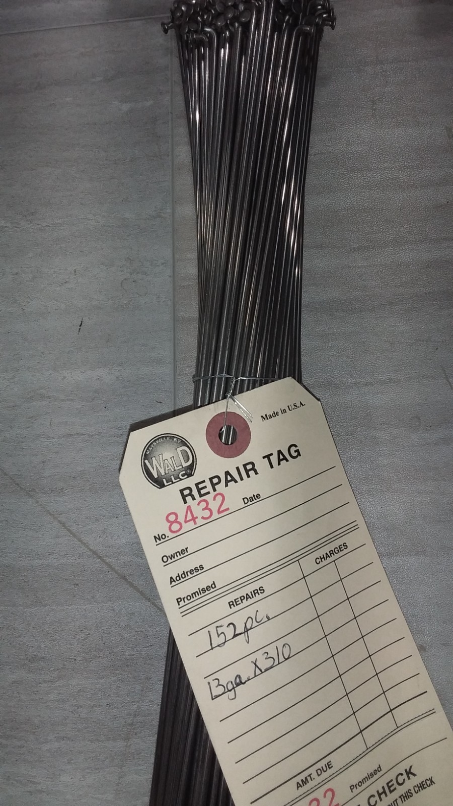 Bicycle Spokes 13Ga Assorted Steel Chrome with Nipples Various Sizes