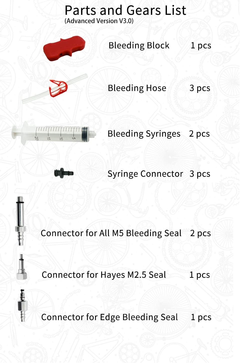 Hydraulic Disc Brake Bleed Kit Advanced Version for AVID, Hayes and Formula