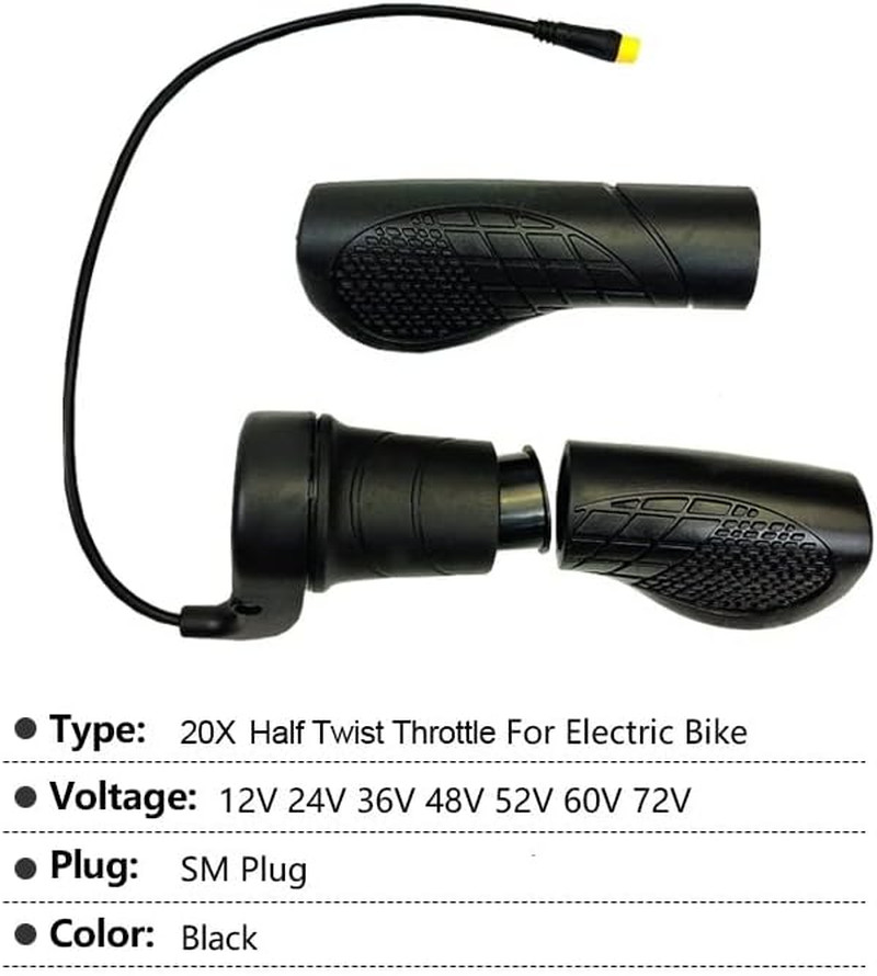 Wuxing Right Handle 20X Half Twist Throttle Electric Bicycle 12V/24V/36V/48V/60V