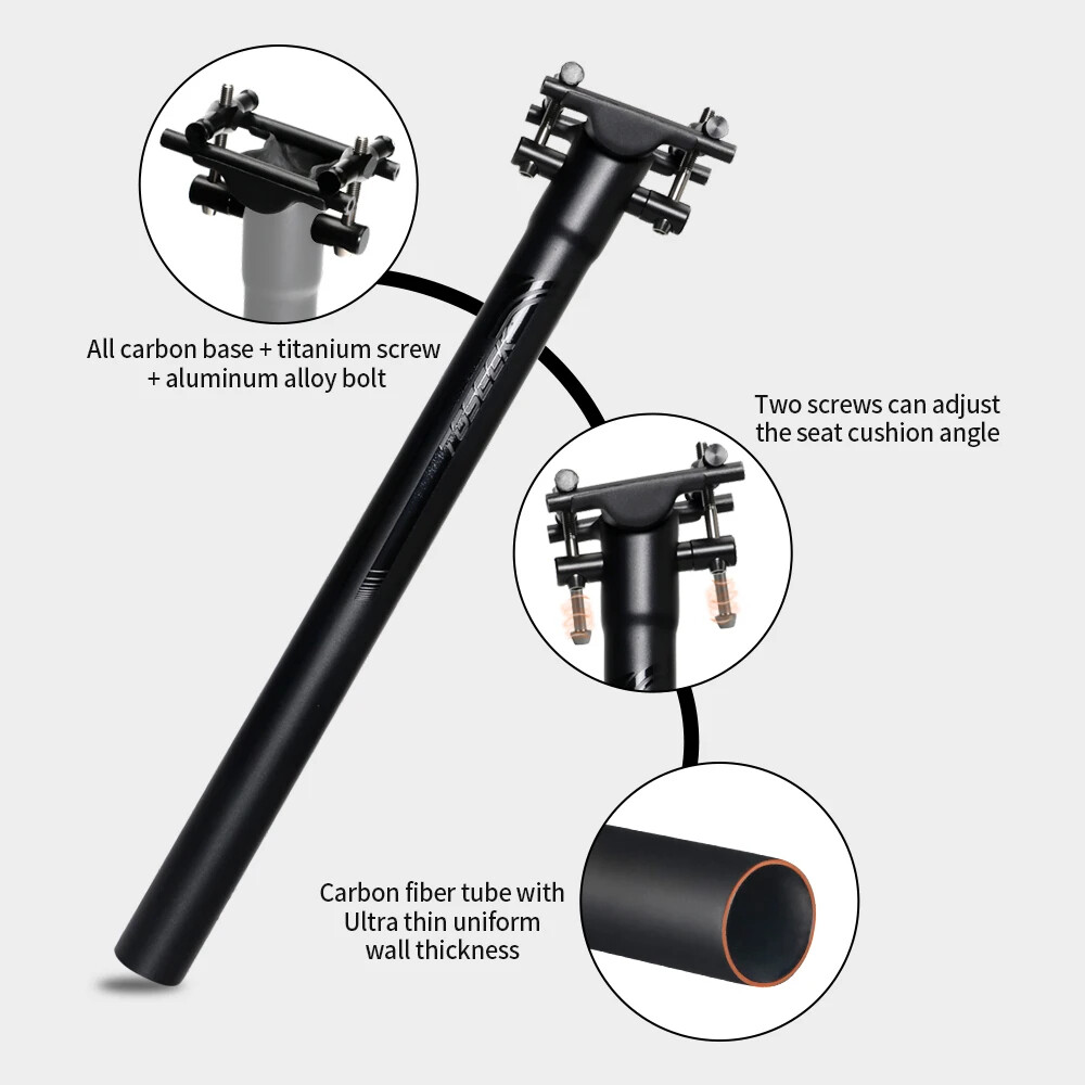 Carbon Mtb Bike Retractable Seatpost Offset 0mm 27.2/30.8/31.6mm Bicycle Seat