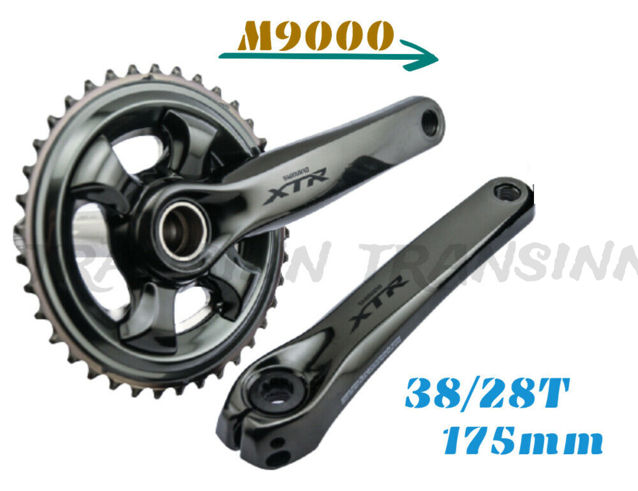 Shimano XTR FC-M9000 Double 38/28T 175mm MTB 2x11Speed Crankset New (WITHOUT BB)