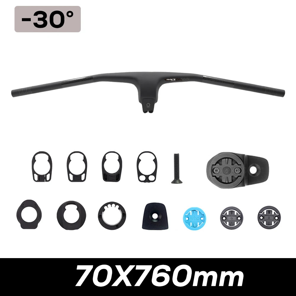 Full Carbon Fiber Mountain Bike Integrated Cockpit -30 Degree Internal Cable