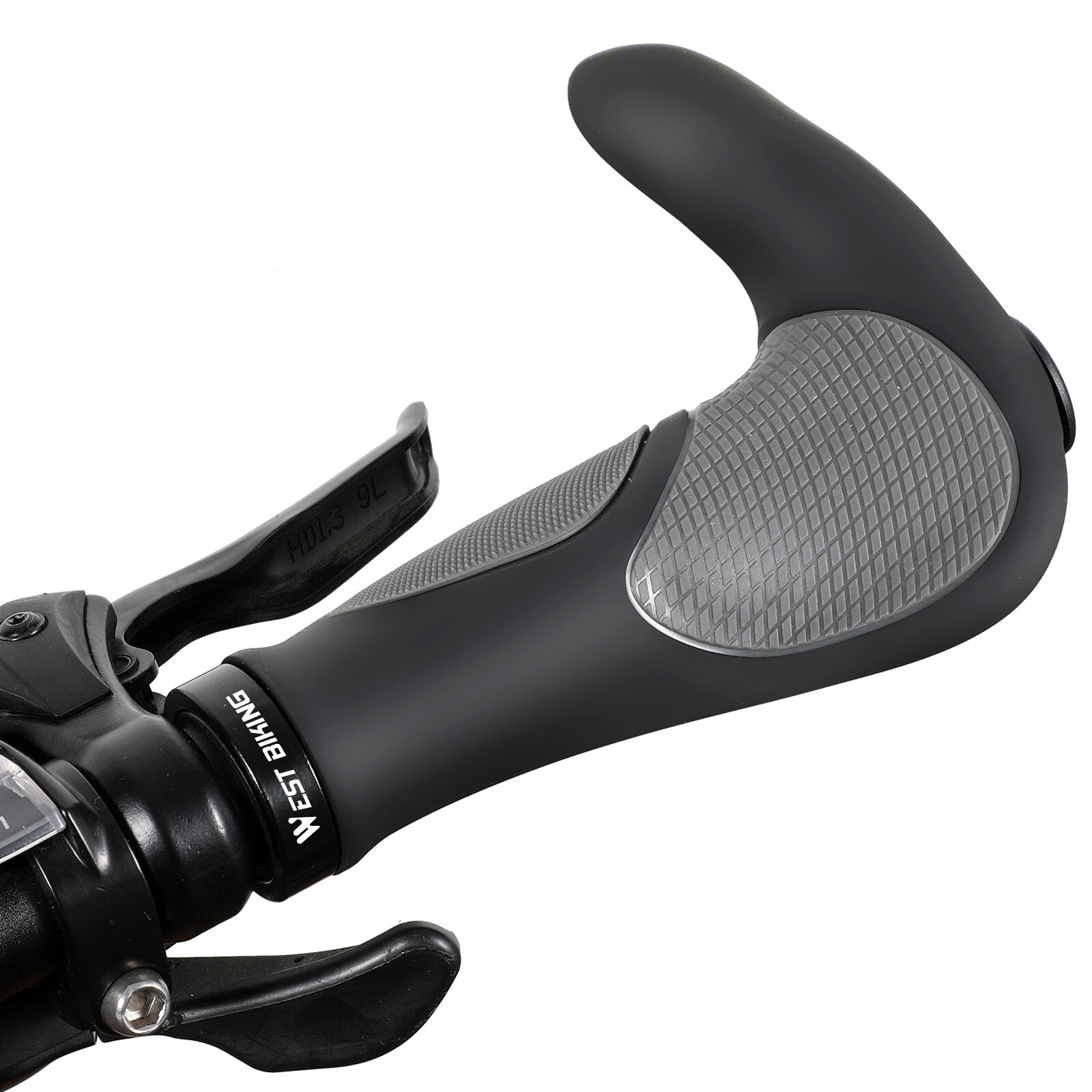 WEST BIKING Bike Grip Lock-on Rubber Ergonomic Bicycle Handlebar Bar Ends Plugs