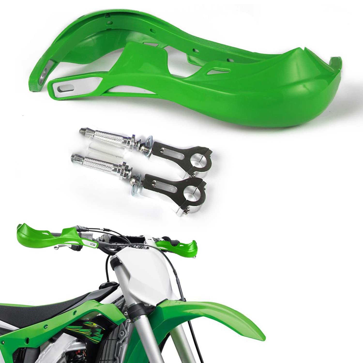22mm 7/8″ Green Universal Handlebar Hand Guards For KX65 KX85 KX125 KX250 KX450F