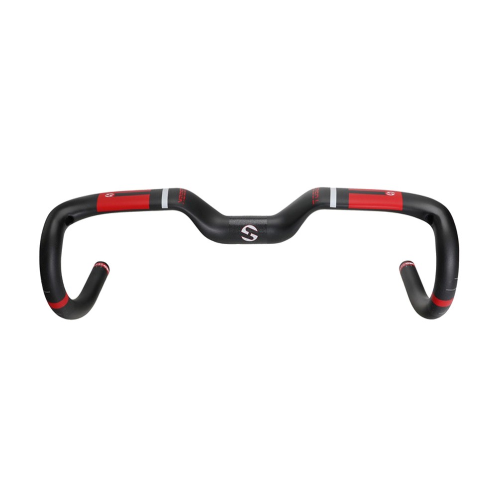 TOSEEK Carbon Fiber Road Bike Rise Handlebar Racing Drop Bar Handlebars 31.8mm
