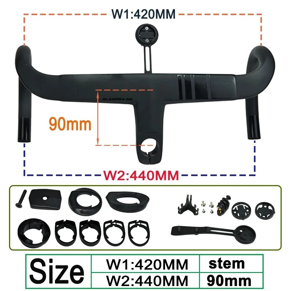 T1000 Carbon Fiber Road Bike Handlebar -8 Degree 28.6mm Steerer Drop Bar