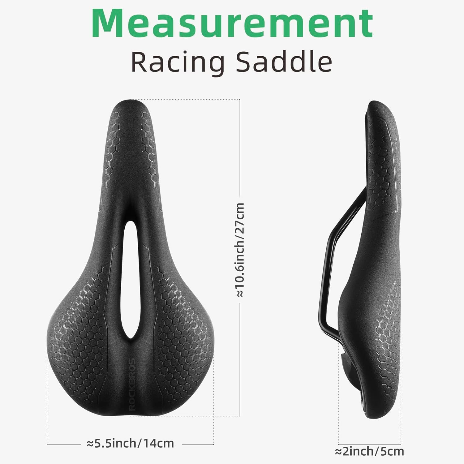 ROCKBROS Memory Foam Bike Seat Bicycle Saddle Padded Comfortable Soft Cushion