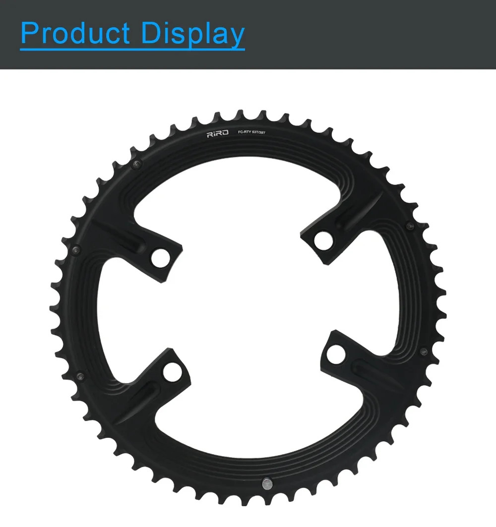 Road Bike 4 Bolt 110BCD Chainring 50-34T 52-36T 53-39T Crankset Round Chainwheel