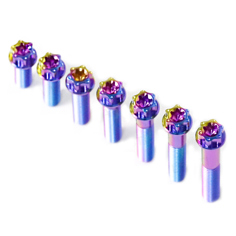 M8x20 25 30 35 40 45 50mm Titanium Screw Flange Bolt Fastener 7 Color (optional）