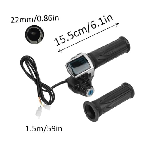 Electric Bike Throttle Grip Lock Key Set LED Indicator for Motorcycle Scooter