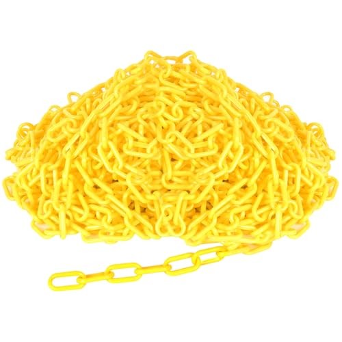 Plastic Chain Plastic Chain Links, Waterproof Safety Chain, 200FT Yellow