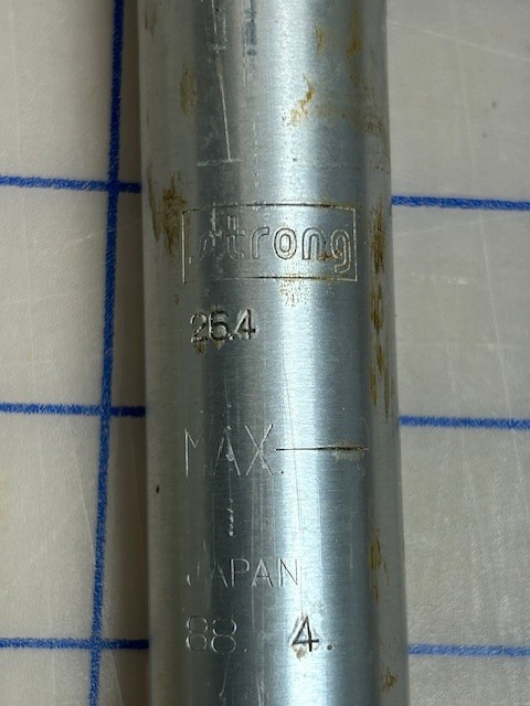 Vintage Strong Bike Seapost 26.4 x 215mm Setback Road Mountain